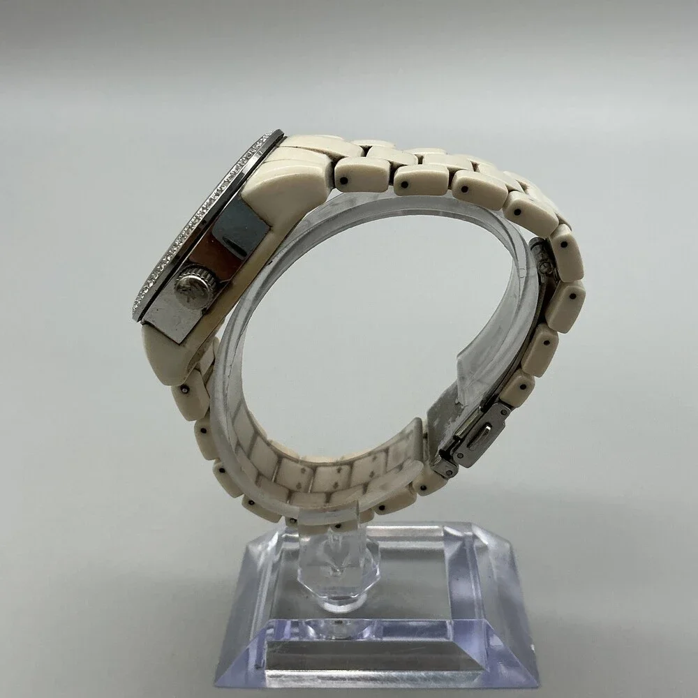 Michael Kors MK-5204 Womens Watch 37mm Silver Tone Dial Date New Battery 6.5